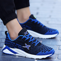 The new shoes autumn sports shoes men's running shoes shoes with warm winter cotton cashmere leisure shoes Forty-two Royal Blue