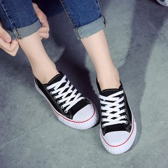 Low white canvas shoes shoes shoes for men and women lovers shoes autumn shoes sports shoes all-match trend of Korean Students Thirty-eight 6625 black (women's shoes)
