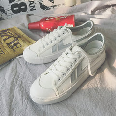 Lovers shoes 2017 new Hong Kong Wind canvas shoes trend of Korean male students street shoes ulzzang 37 female silver