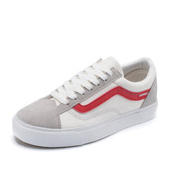 White canvas shoes shoes street boys Korean female Hong Kong all-match Harajuku lovers ulzzang the wind of autumn 38 men (Standard Code) White Red