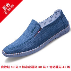 Canvas shoes shoes slip-on male pedal shoes with velvet shoes casual shoes deodorant old Beijing shoes Thirty-eight Blue Diamond