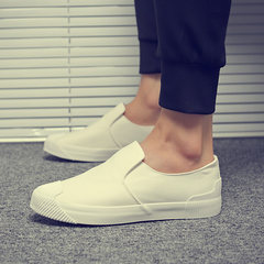 A pedal lazy casual canvas shoes shoes trend of Korean card with the spirit of social man shoes Qi Forty-three 8239 white