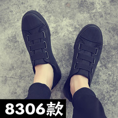 In the autumn of 2017 new Reds with a deft canvas shoes men's shoes shoes Korean guy summer social spirit Forty-three 8306 black