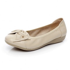 Shipping a single Xieping with set foot comfort with low size mother shoes leisure shallow mouth in elderly non slip shoes [for] yellow soles Dichotomanthes end 1108 Beige flats