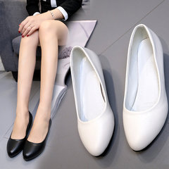 Spring and summer fashion shoes black shoes with leather shoes low occupation women with tooling dress shoes airline stewardess interview Thirty-eight black