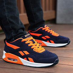 Autumn and winter shoes for men shoes sport shoes sport shoes travel shoes breathable cushion plate canvas shoes Forty-four 5801 dark orange