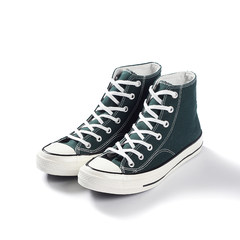 Korean autumn lovers of simple solid all-match canvas shoes high winter young men and women of leisure and fashion shoes Thirty-eight Blackish green