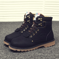 Martin male male winter boots boots casual shoes shoes fashion warm desert boots high boots shoes Bangjun tooling Forty-three 906 high black