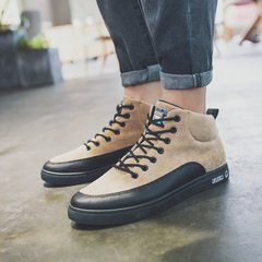 @ a literary trend of Korean men and 2017 new men's shoes all-match high autumn sports leisure shoes Forty-three Khaki