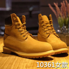 Martin male British style boots high boots leather boots with helper short winter snow shoes female yellow desert rhubarb Thirty-eight 10361 wheat yellow