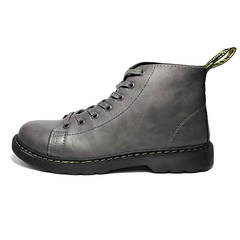 @ Hong Kong Style male artist winter shoes, men's outdoor retro desert black boots, leather army boots, Gao Gang Ma Dingxue Forty-three gray