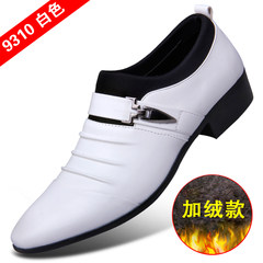 A young male Korean winter shoes business men's autumn new men's casual shoes shoes tide England Thirty-eight Cashmere white