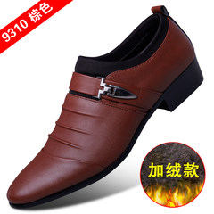 A young male Korean winter shoes business men's autumn new men's casual shoes shoes tide England Thirty-eight Suede Brown