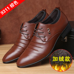 A young male Korean winter shoes business men's autumn new men's casual shoes shoes tide England Thirty-eight Pearl Brown