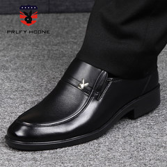 The new winter men's leather shoes male leather dress shoes for men fashion business casual shoes warm Dad Thirty-eight Fine leather shoes "single"