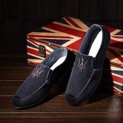 The new summer men's casual shoes slip-on a young male Korean male shoe pedal Doug shoes Forty-three Deep blue