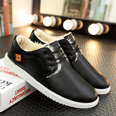 The winter men's casual shoes and cotton shoes and warm the Korean business shoes new sports shoes in students Forty-three black
