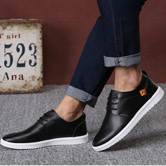 Autumn business shoes, casual shoes, men's shoes, men's shoes, students' sports, low shoes, running shoes Forty-three black