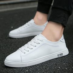 The 2017 summer microfiber leather sports shoes business white British fashion shoes breathable white young men Forty-three white