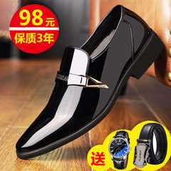 Mens business suits leather shoes, casual shoes black British winter Korean students increased. Thirty-eight 688 black standard shoes collect gifts