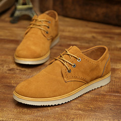 The fall of new men's business casual shoes men's shoes. All-match low tide breathable British sports board shoes Forty-three Camel