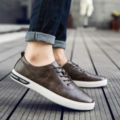 The fall of new all-match British business men shoes sport shoes shoes shoes trend of Korean men Forty-three dark brown