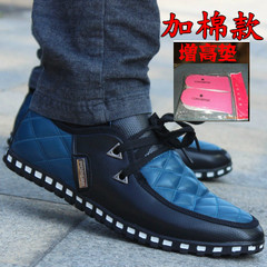 Autumn and winter sports shoes shoes business casual shoes shoes round British men's running shoes cotton shoes Forty-three 999 blue velvet plus mat