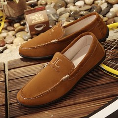 2017 men fall Doug shoes leisure shoes the trend of Korean society all-match lazy pedal shoes Forty-three 2-01 Khaki