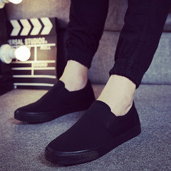 A couple of winter low to help Korean male canvas shoes old Beijing shoes shoes black shoes size shoes shoes social work Thirty-eight All black