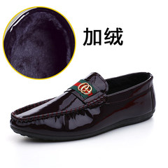 Li Yaoyang quickly with the Reds men shoes plus velvet shoes fall guy social spirit card Qi Doug shoes Forty-three 19 red wine plus velvet (slightly smaller)