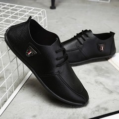 The 2017 men fall Doug lazy shoes new canvas shoes breathable leather casual all-match pedal. Forty-three PLD3 black