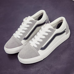 A couple of low all-match men casual shoes black youth canvas shoes trend of Korean students cashmere thermal shoes Forty-three New white black