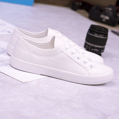 Autumn white canvas shoes shoes breathable shoes shoes all-match white female male winter cloth shoes simple white shoes Thirty-eight White female