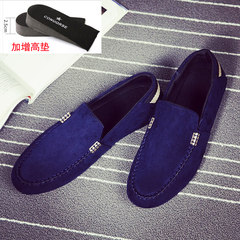 Autumn all-match men pedal Mens Casual Shoes Doug British shoes trend of Korean foot set low to help the lazy Forty-three Blue plus pad