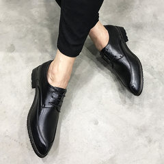 Men's shoes in summer and winter, shoes in English, shoes in business and leisure Thirty-eight black