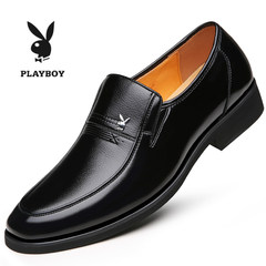 Business men's dress shoes men's leather shoes dad middle-aged soft bottom in autumn and winter ventilation increased leisure shoes Thirty-eight 6688 black four seasons