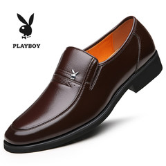 Business men's dress shoes men's leather shoes dad middle-aged soft bottom in autumn and winter ventilation increased leisure shoes Thirty-eight 6688 Brown four seasons