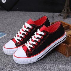 The spring and autumn male students high canvas shoes casual shoes black shoes shoes help female couple tie shoes. 35 (female) Low sb
