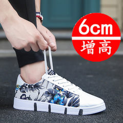 The summer men's canvas shoes men's shoes white students trend of Korean youth male casual shoes in autumn Forty-three Blue plus pad