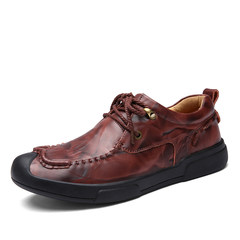 Every day, men's casual shoes shoes special offer warm autumn shoes leather business casual leather shoes. Thirty-eight 1618 wine red