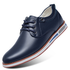 Men's shoes fall 2017 New Mens Casual breathable black youth soft bottom shoes business. Thirty-eight 3028 blue