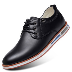 Men's shoes fall 2017 New Mens Casual breathable black youth soft bottom shoes business. Thirty-eight 3028 black