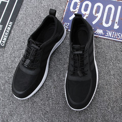 Men's shoes fall 2017 New Mens Casual breathable black youth soft bottom shoes business. Thirty-eight 6253 black stripes