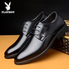 Dandy shoes autumn winter dress shoes authentic British male leather business pointed shoes wedding shoes Thirty-eight black