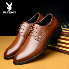 Dandy shoes autumn winter dress shoes authentic British male leather business pointed shoes wedding shoes Thirty-eight Light brown