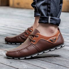 The fall of men's business casual shoes all-match Korean air max shoes sports shoes fashion trend of England Forty-three B22 Brown