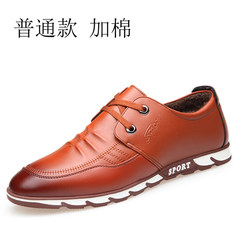 Men's business casual shoes fall trend of Korean male New Youth increased 6cm shoes lace Thirty-eight Suede brown 911-2