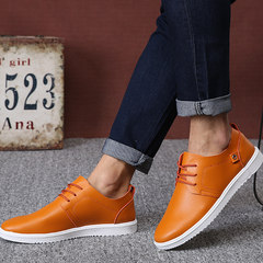Spring business shoes, casual shoes, men's shoes, men's shoes, students' sports, low shoes, running shoes 42 Standard Code yellow