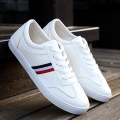 The trend of summer Pro Korean business casual shoes shoes sports shoes to help low male students in British Tourism Forty-three white
