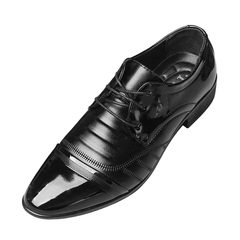 Men's leather shoes, business dress, wedding shoes, mail, sportswear, casual wear, light up, pointed British tide leather shoes Thirty-eight Black 10
